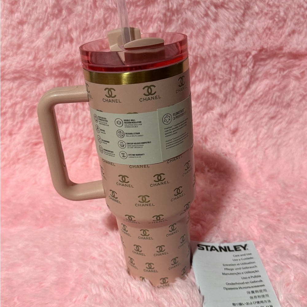 Stanley Pink Travel Tumbler with Handle